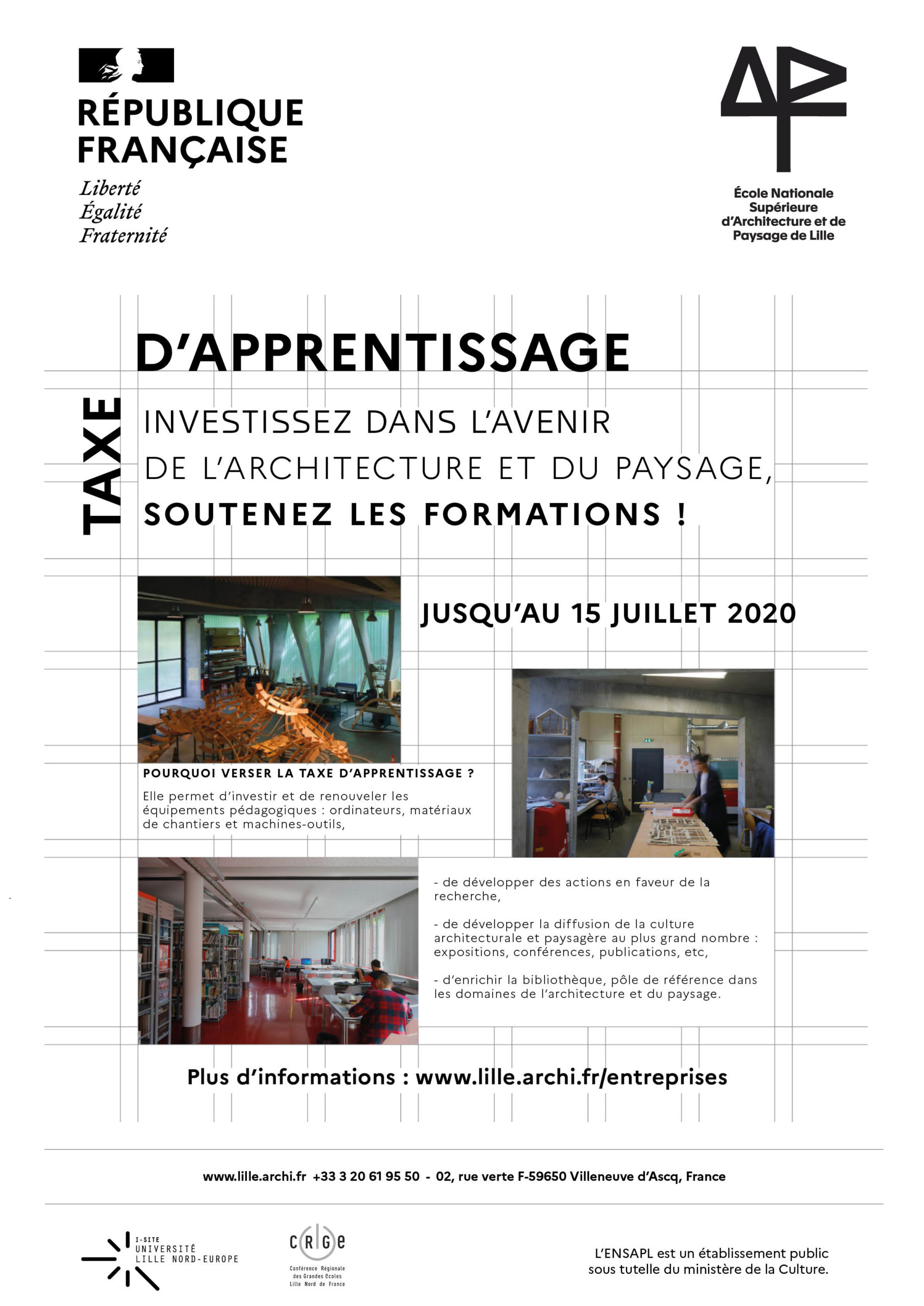 AFFICHE TAXE APPRENTISSAGE 2020