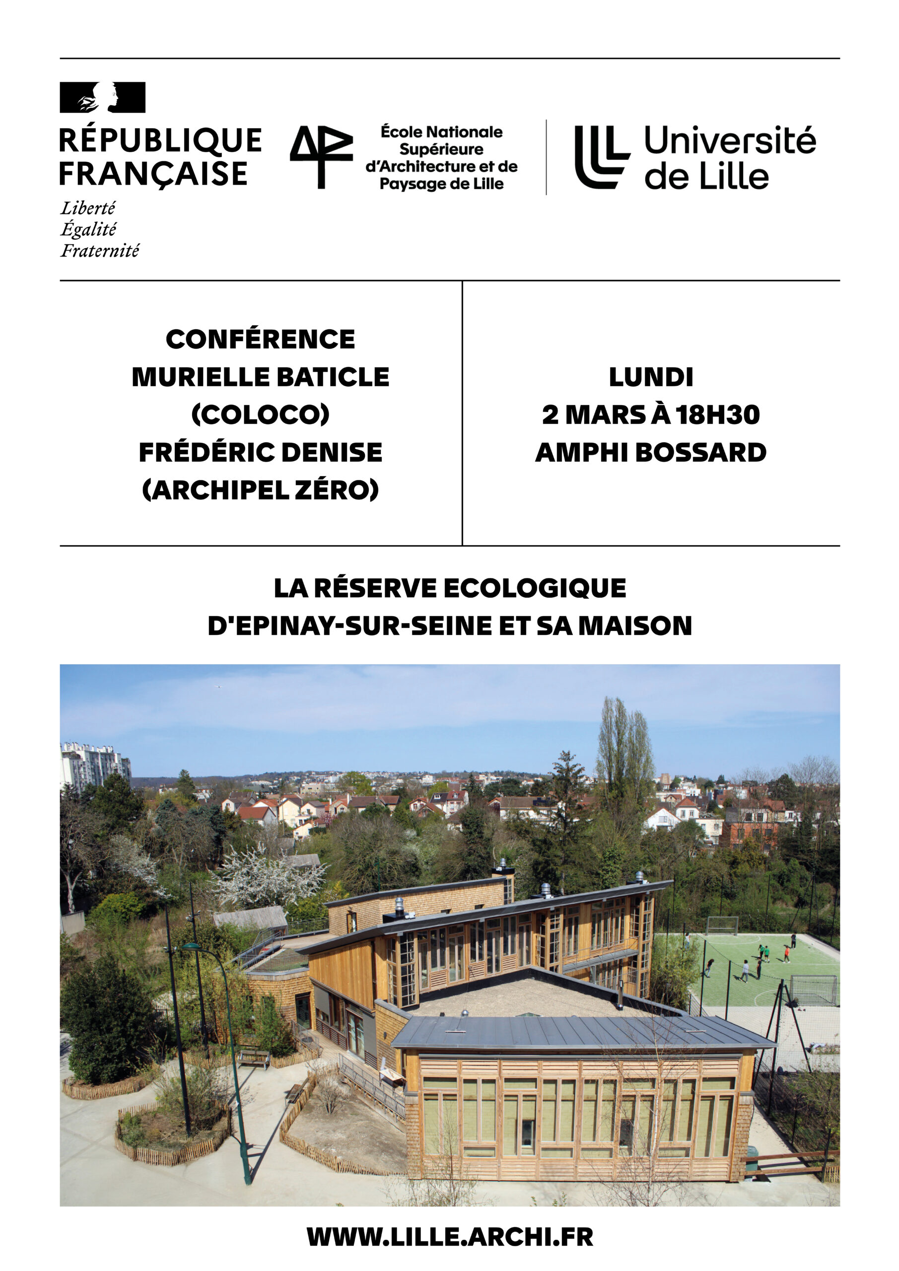 SAVE THE DATE - Lundi 2 mars - Conférence d'Architecture et de Paysage à 2 voix