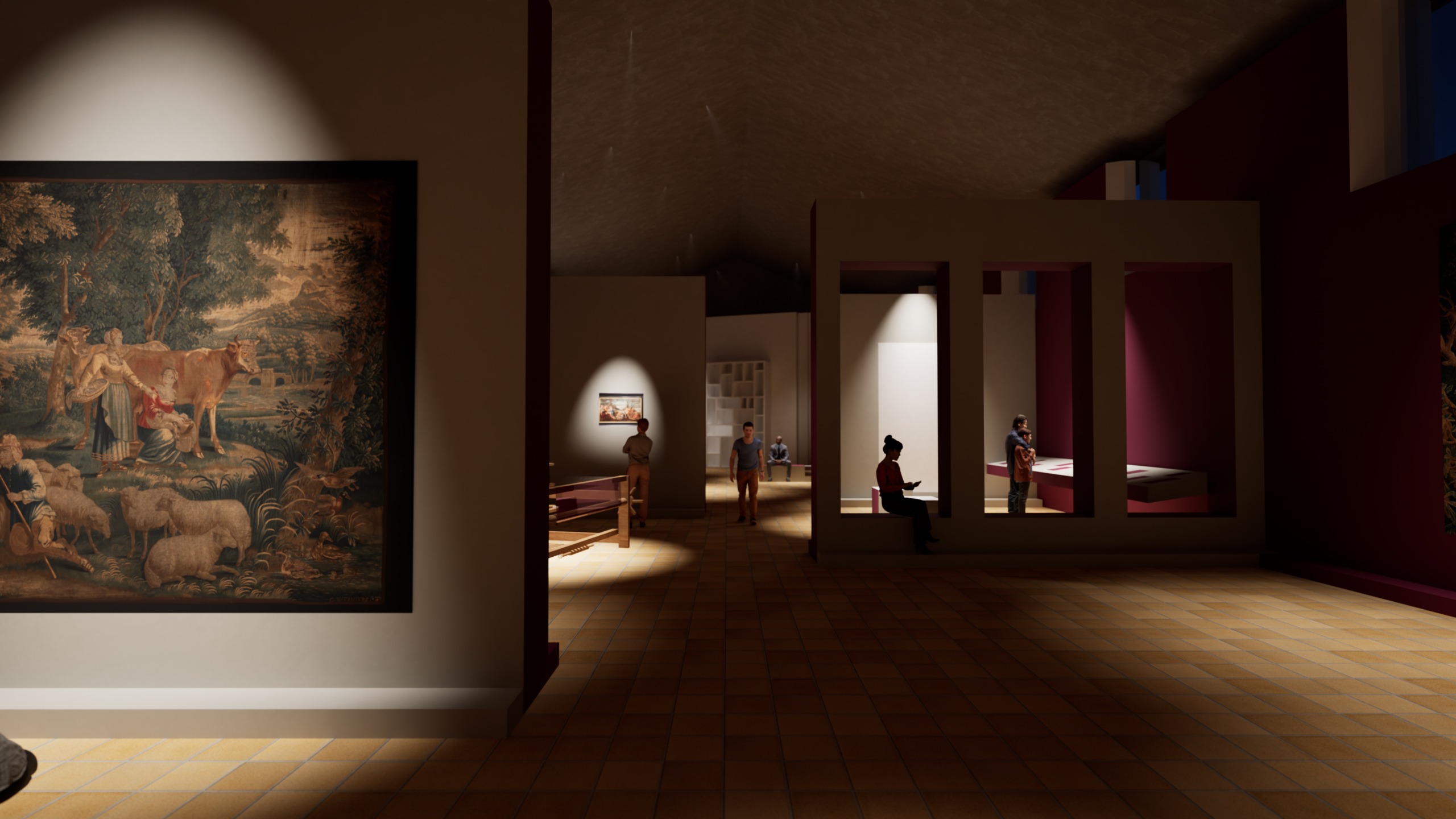 Scénographie de la future exposition de l’Hospice Comtesse par des étudiants de l’ENSAPL