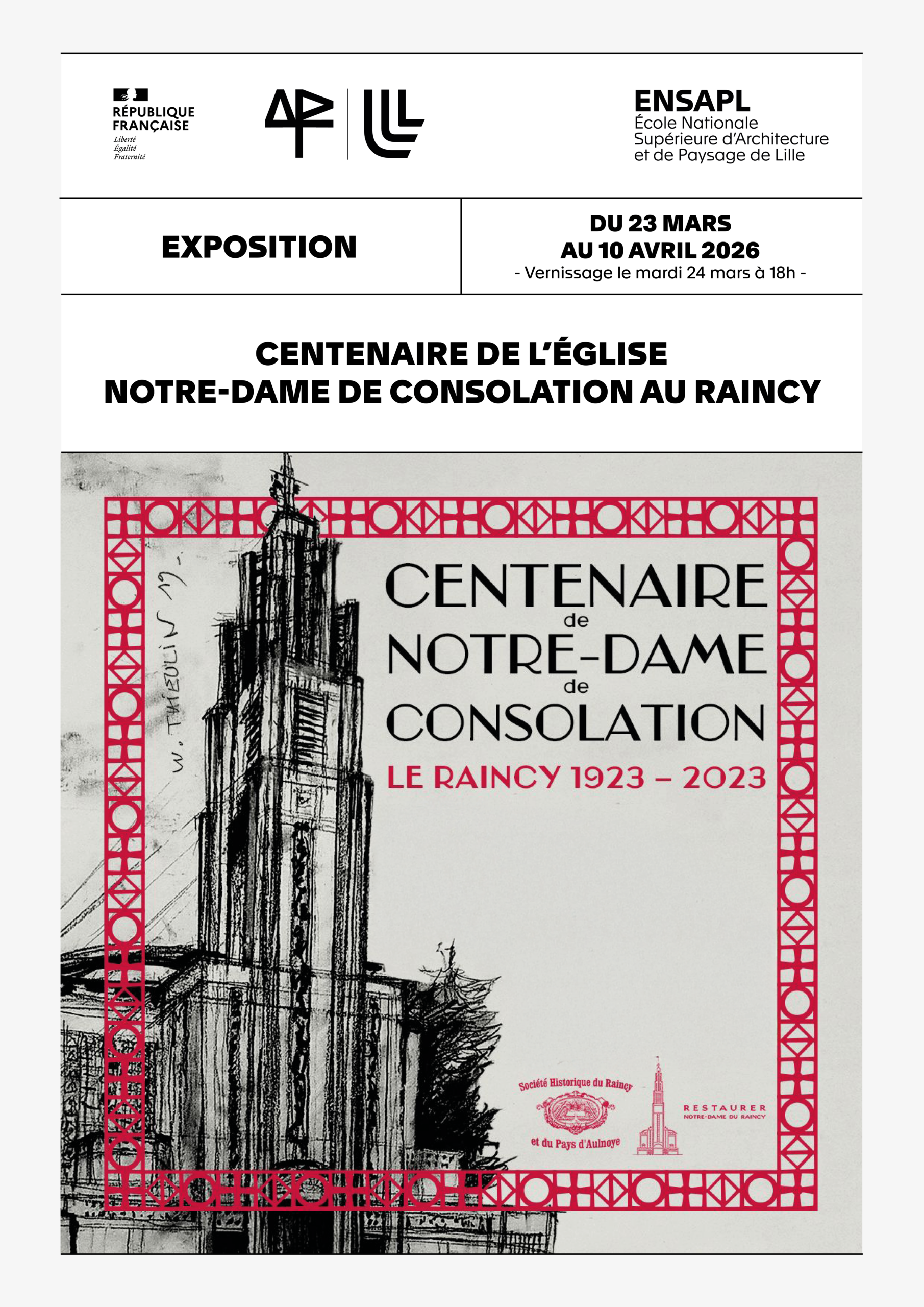 exposition centenaire de l'église notre-dame-de-consolation au raincy