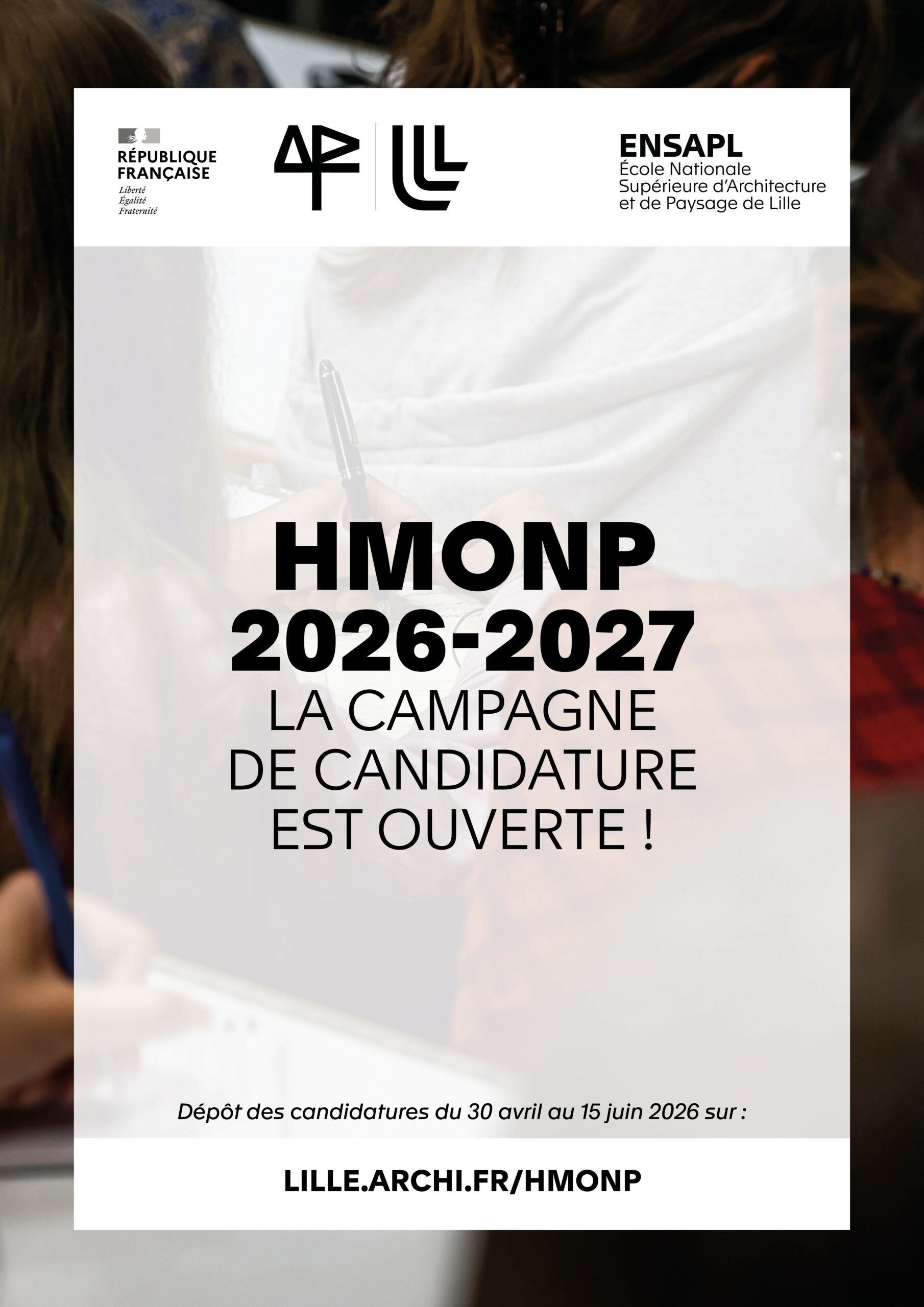 HMONP 2026-2027 - Ouverture des candidatures