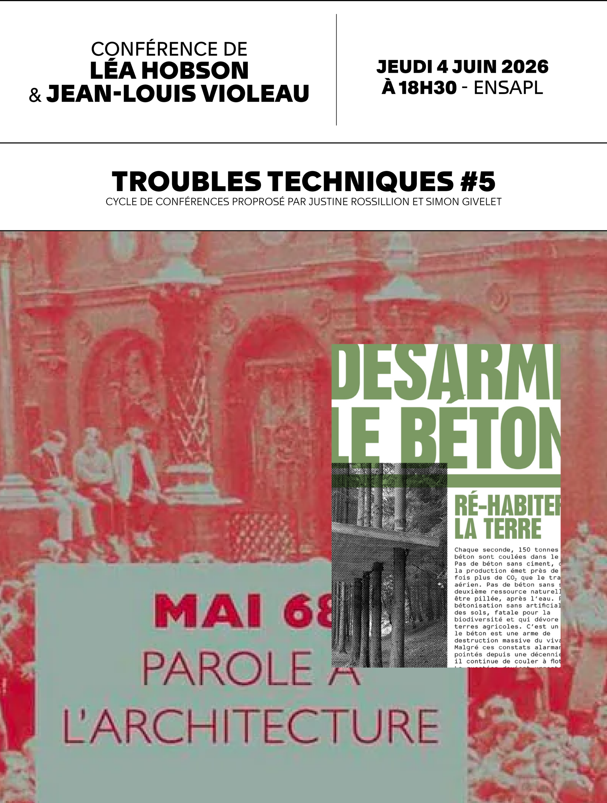 Conférence de Léa Hobson et Jean-Louis Violeau - Troubles techniques #5 - 04/06/2026